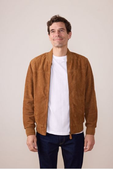 Blouson en cuir Mac Caramel