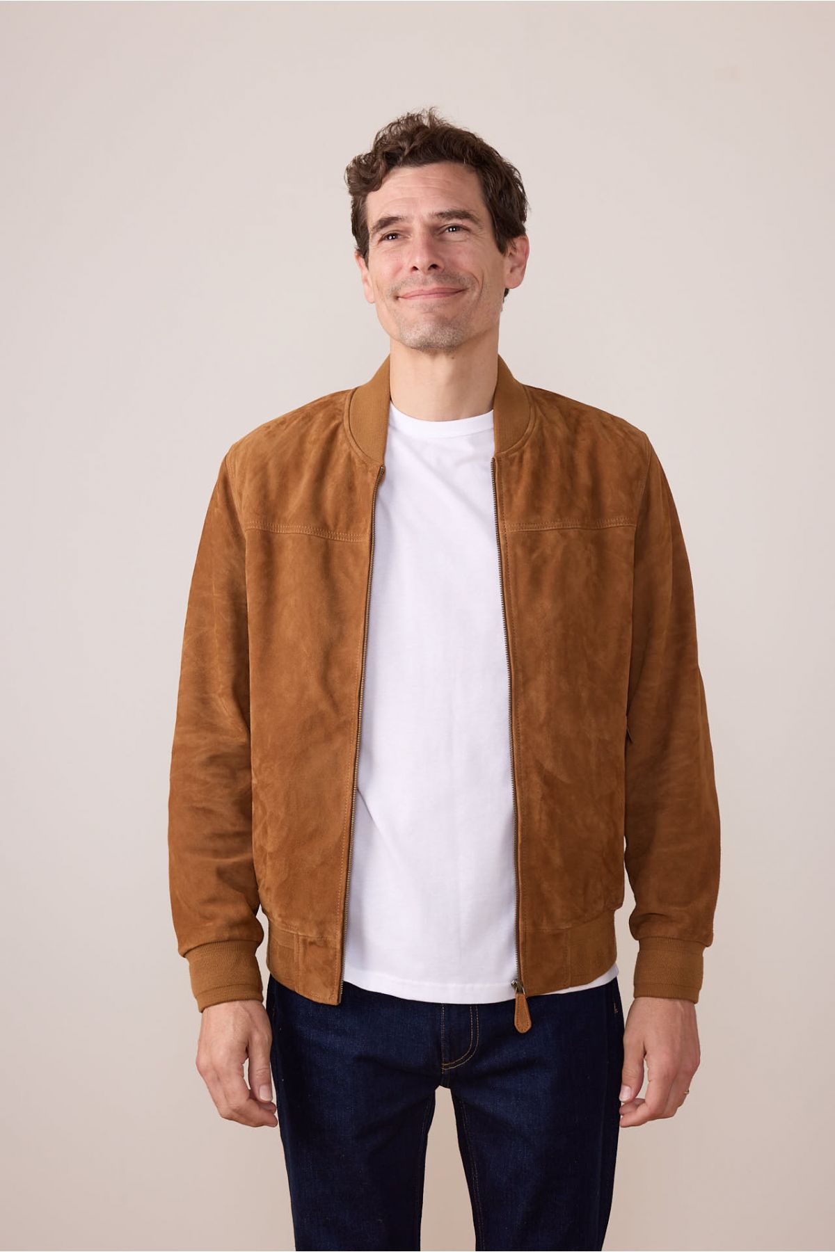 Blouson en cuir Mac Caramel