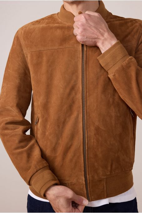 Blouson en cuir Mac Caramel