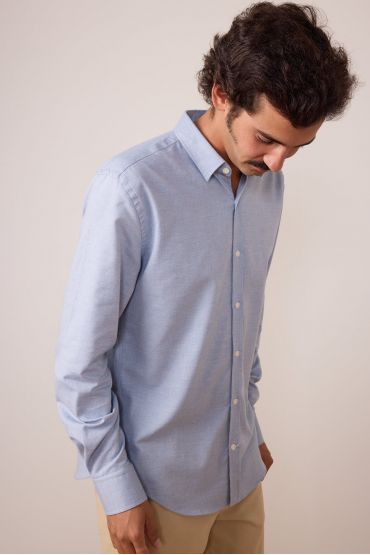 Chemise unie Five Lama Bleu