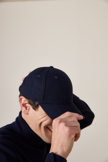 Casquette Polard en flanelle Marine