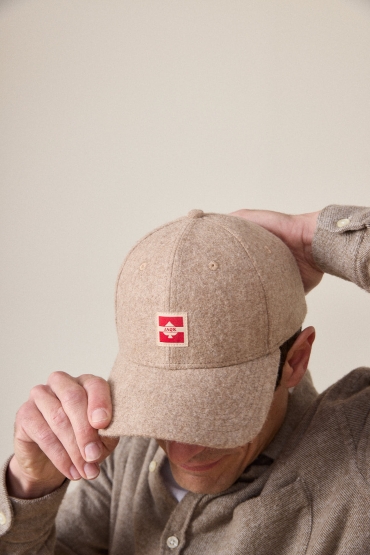 Casquette Vic en flanelle Beige