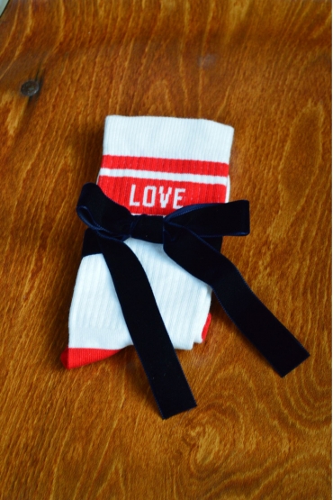 Chaussettes Valentine Blanc