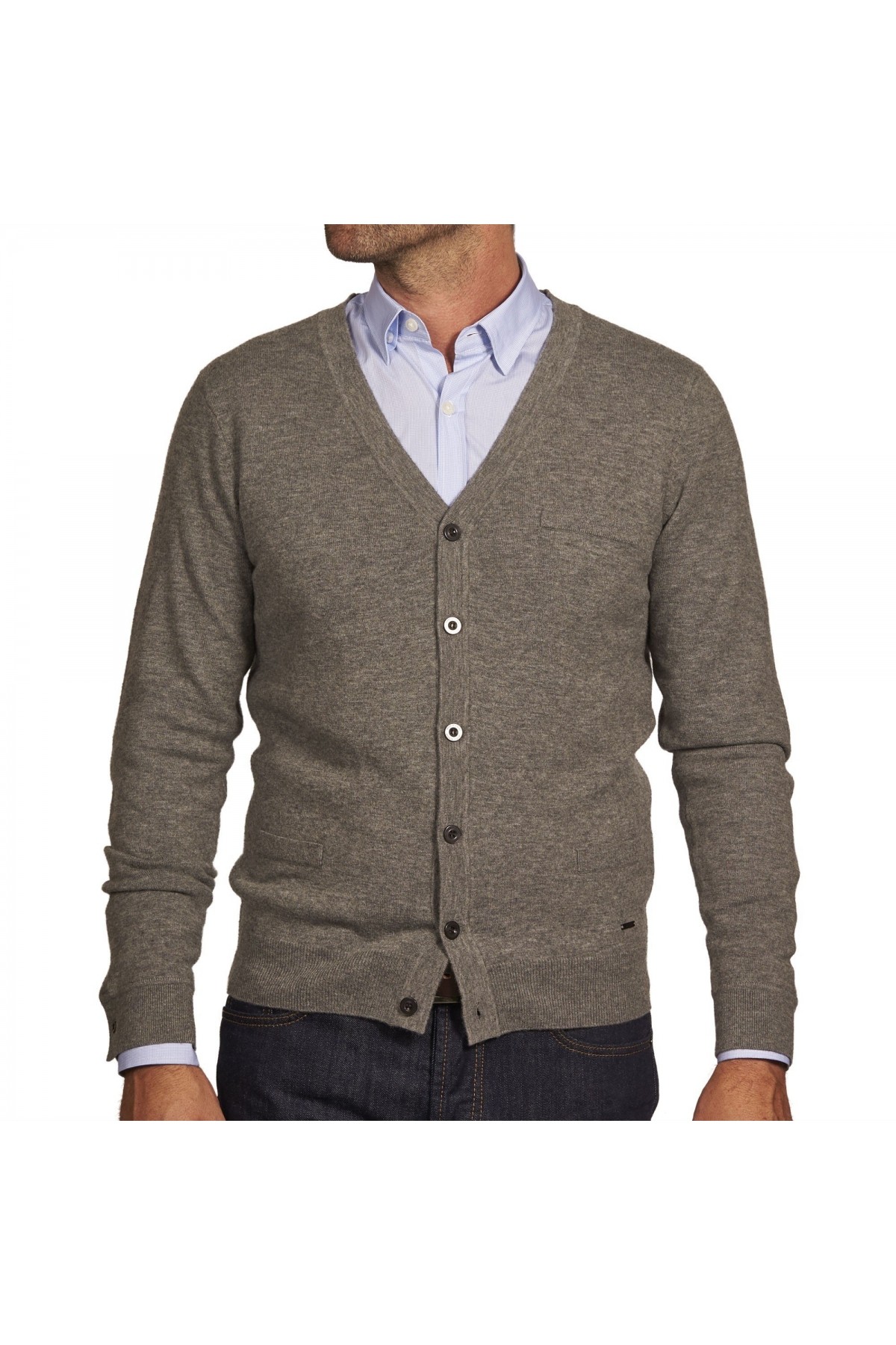 Derby gris  cardigan  homme Pulls cardigans  gilets JAQ